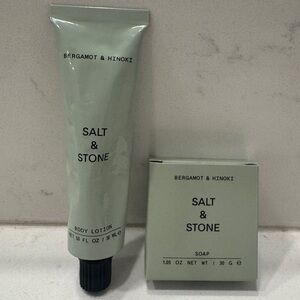 Bergamot & Hinoki Salt & Stone Body Lotion and Soap Set